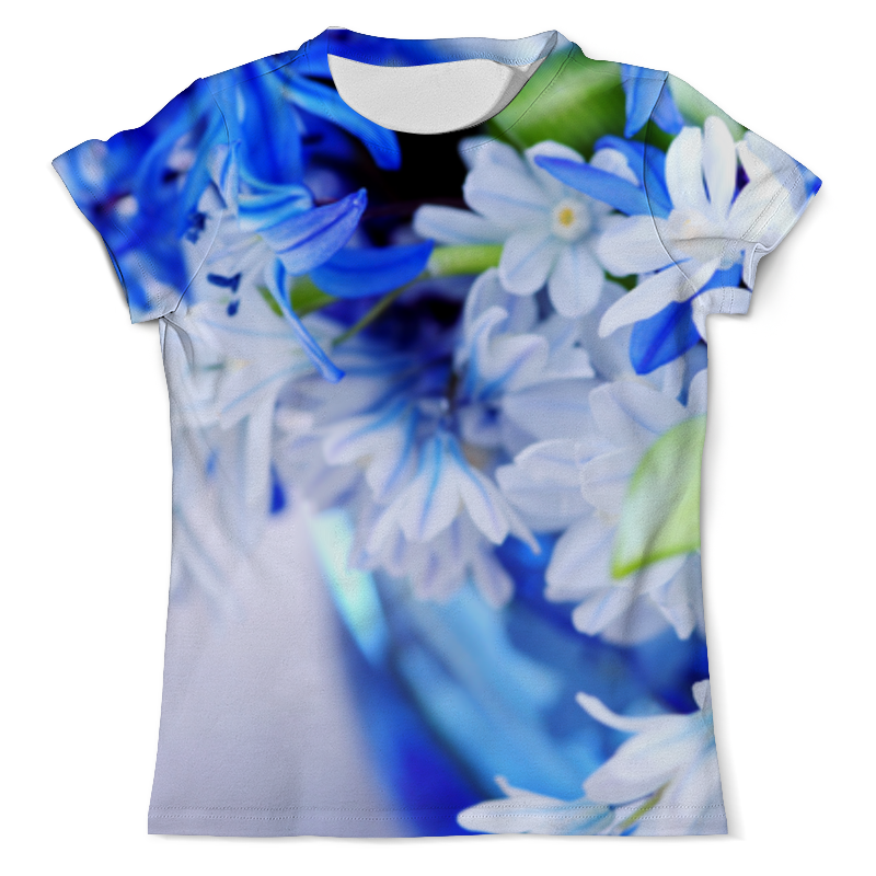 Printio Футболка с полной запечаткой (мужская) Голубые цветы printio футболка с полной запечаткой мужская акварельные нежные голубые цветы