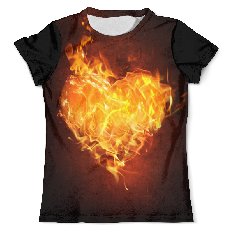 Printio Футболка с полной запечаткой (мужская) Огненное сердце printio футболка с полной запечаткой мужская абстрактное красное геометрическое солнце