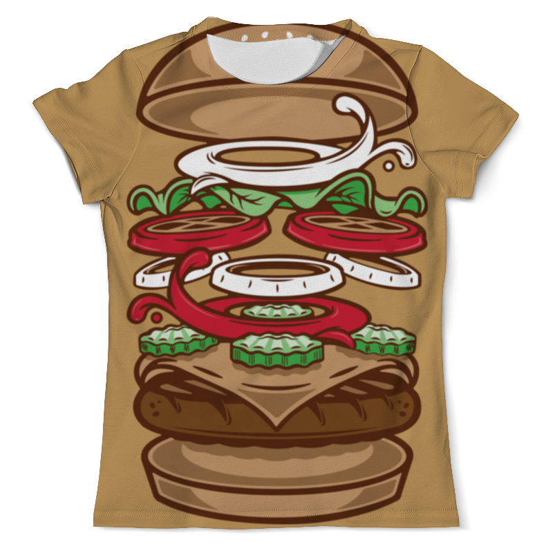 Printio Футболка с полной запечаткой (мужская) Burger/бургер
