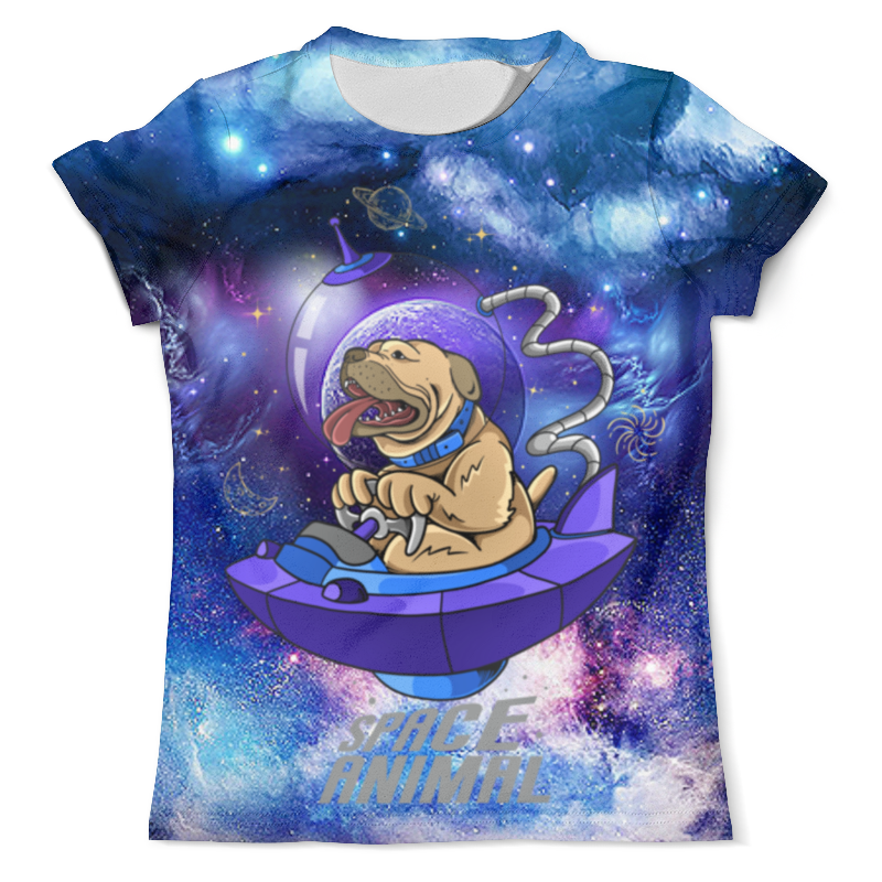 Printio Футболка с полной запечаткой (мужская) Пес в космосе printio футболка с полной запечаткой для мальчиков пес в космосе