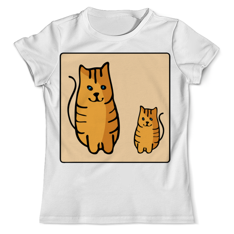 Printio Футболка с полной запечаткой (мужская) Два котика, смотрящие друг на друга printio футболка с полной запечаткой для девочек два котика смотрящие друг на друга