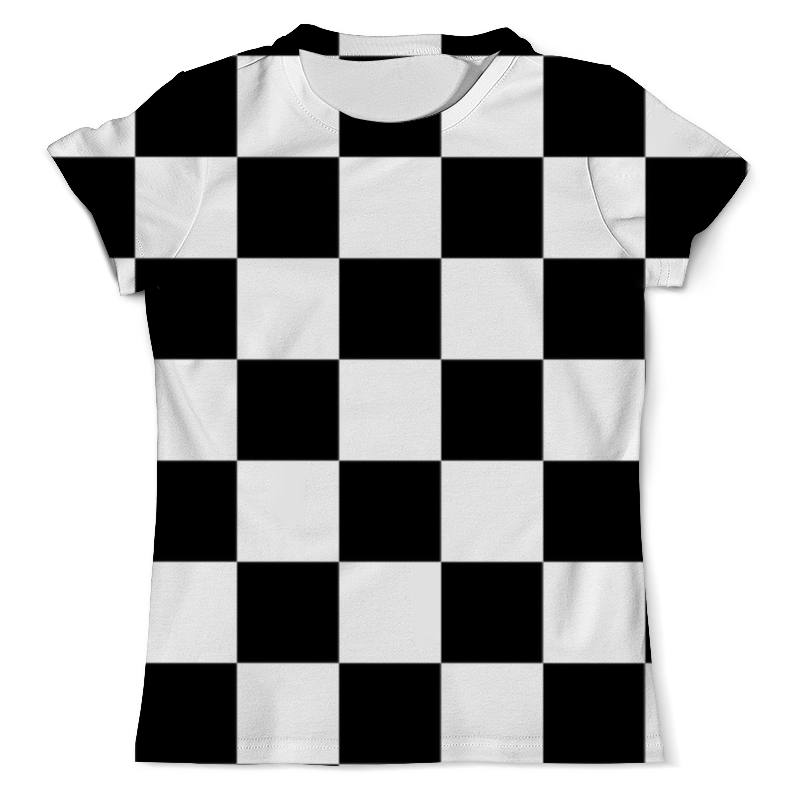 Printio Футболка с полной запечаткой (мужская) Чёрно-белая клетка printio футболка с полной запечаткой для девочек чёрно белая клетка