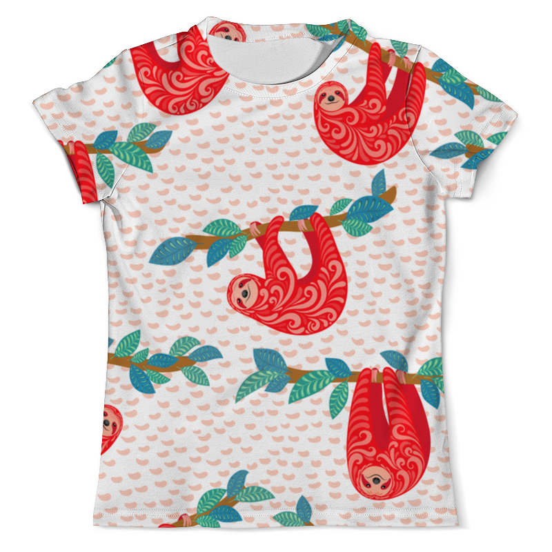 Printio Футболка с полной запечаткой (мужская) Ленивец