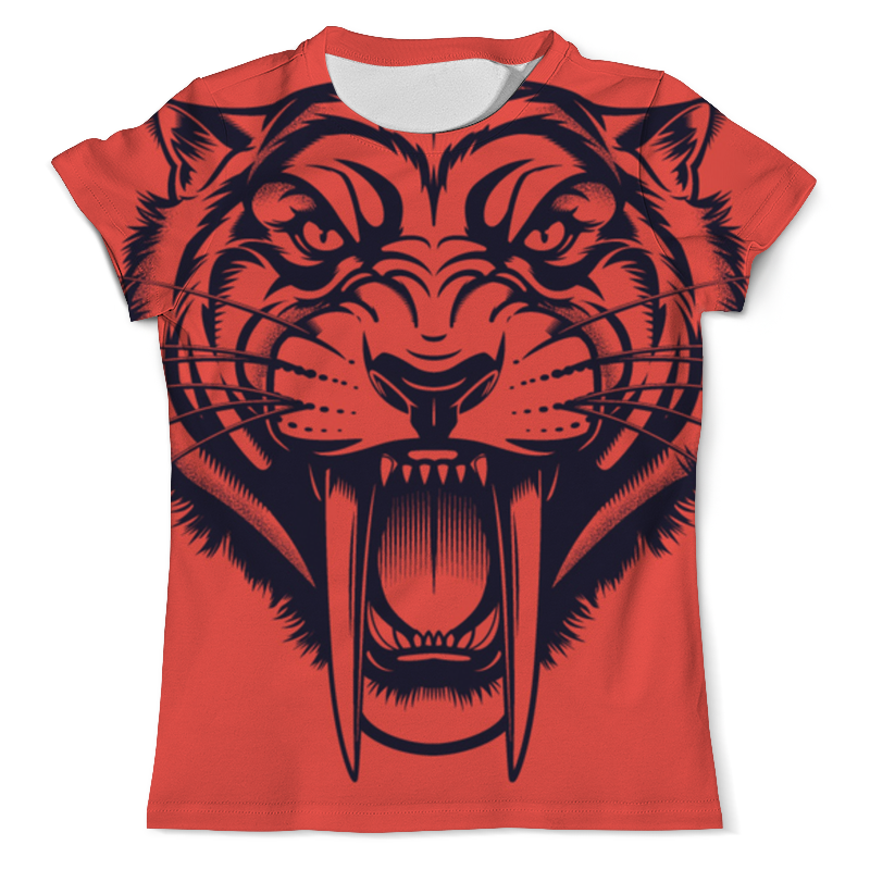 Printio Футболка с полной запечаткой (мужская) Саблезубый тигр printio футболка с полной запечаткой для девочек саблезубый тигр