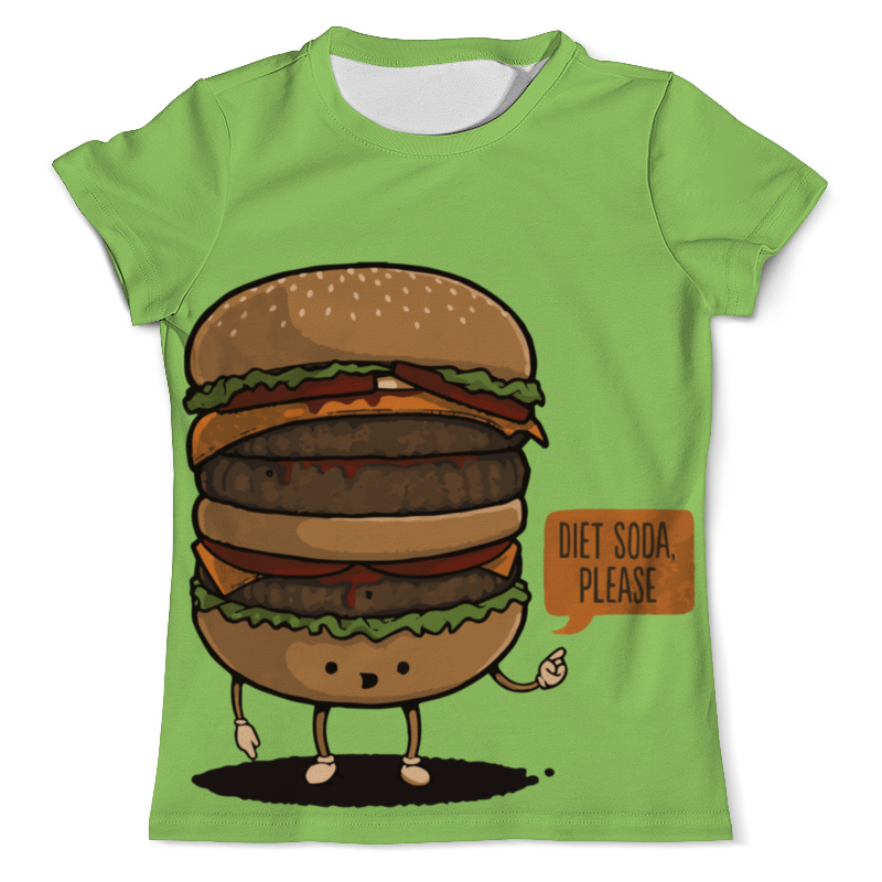 Printio Футболка с полной запечаткой (мужская) Diet burger / бургер printio свитшот женский с полной запечаткой burger бургер