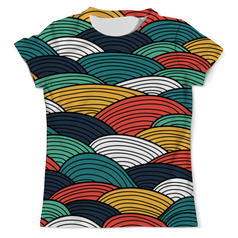 Printio Футболка с полной запечаткой (мужская) Цветные волны printio футболка с полной запечаткой мужская абстрактные морские волны