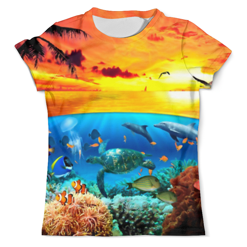 Printio Футболка с полной запечаткой (мужская) Морской риф printio футболка с полной запечаткой мужская морской узор