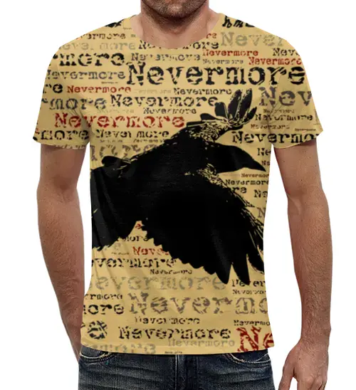 Заказать мужскую футболку в Москве. Футболка с полной запечаткой (мужская) Nevermore!!! от Алексс Неро - готовые дизайны и нанесение принтов.