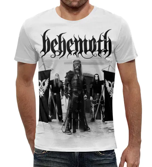 Заказать мужскую футболку в Москве. Футболка с полной запечаткой (мужская) Behemoth от geekbox - готовые дизайны и нанесение принтов.