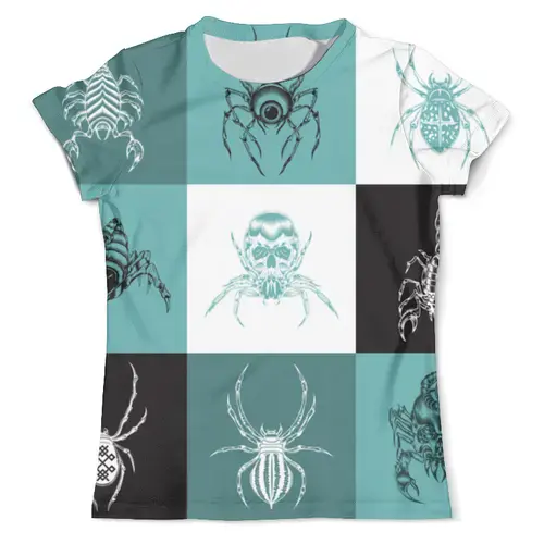 Заказать мужскую футболку в Москве. Футболка с полной запечаткой (мужская) пауки от THE_NISE  - готовые дизайны и нанесение принтов.