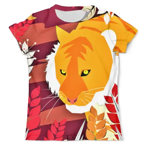 Заказать мужскую футболку в Москве. Футболка с полной запечаткой (мужская) Год тигра  от ПРИНТЫ ПЕЧАТЬ  - готовые дизайны и нанесение принтов.