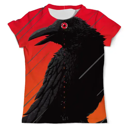Заказать мужскую футболку в Москве. Футболка с полной запечаткой (мужская) Чёрный ворон от Виктор Гришин - готовые дизайны и нанесение принтов.