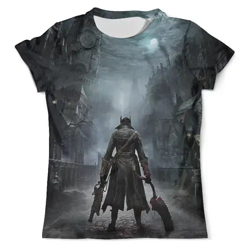 Заказать мужскую футболку в Москве. Футболка с полной запечаткой (мужская) Bloodborne от GeekFox  - готовые дизайны и нанесение принтов.