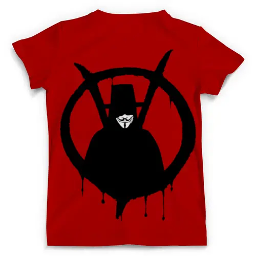 Заказать мужскую футболку в Москве. Футболка с полной запечаткой (мужская) V for Vendetta от OEX design - готовые дизайны и нанесение принтов.