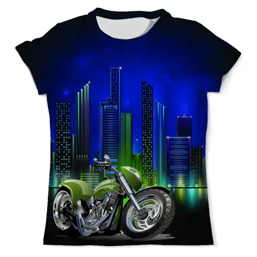 Заказать мужскую футболку в Москве. Футболка с полной запечаткой (мужская) BikeDesign от balden - готовые дизайны и нанесение принтов.