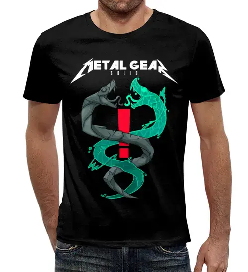 Заказать мужскую футболку в Москве. Футболка с полной запечаткой (мужская) Metal Gear от ПРИНТЫ ПЕЧАТЬ  - готовые дизайны и нанесение принтов.