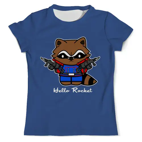 Заказать мужскую футболку в Москве. Футболка с полной запечаткой (мужская) Hello Rocket от T-shirt print  - готовые дизайны и нанесение принтов.