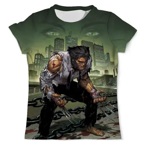 Заказать мужскую футболку в Москве. Футболка с полной запечаткой (мужская) Wolverine (Logan) от balden - готовые дизайны и нанесение принтов.