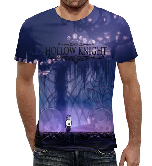 Заказать мужскую футболку в Москве. Футболка с полной запечаткой (мужская) Hollow Knight от THE_NISE  - готовые дизайны и нанесение принтов.