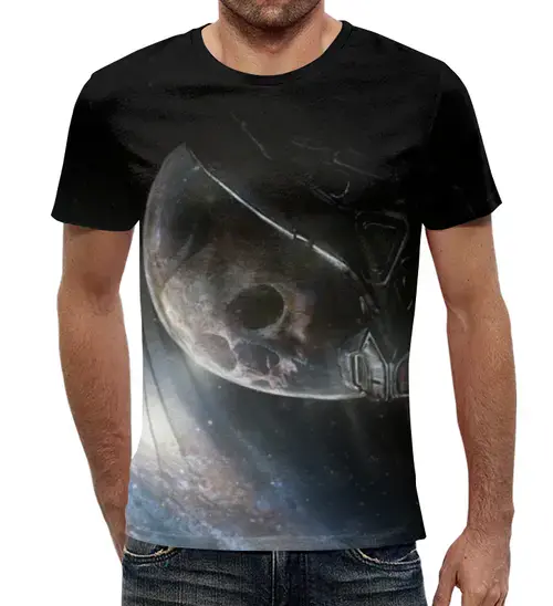 Заказать мужскую футболку в Москве. Футболка с полной запечаткой (мужская) Mass effect Andromeda от galaxy secret - готовые дизайны и нанесение принтов.
