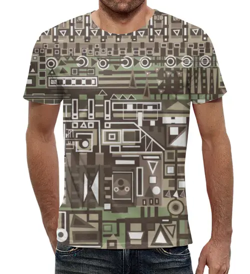 Заказать мужскую футболку в Москве. Футболка с полной запечаткой (мужская) FG345GH от Vadim Koval - готовые дизайны и нанесение принтов.