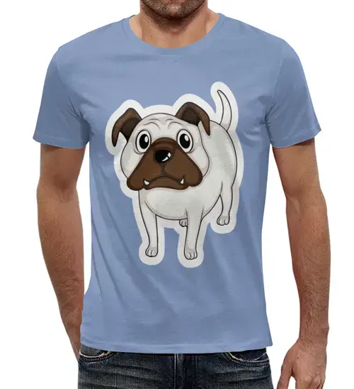 Заказать мужскую футболку в Москве. Футболка с полной запечаткой (мужская) Собака от THE_NISE  - готовые дизайны и нанесение принтов.