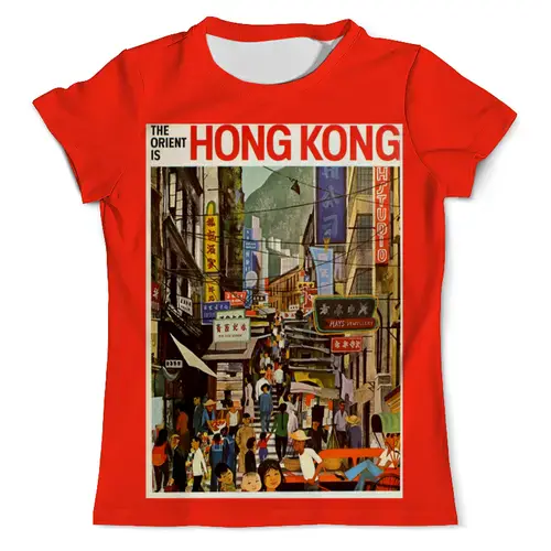 Заказать мужскую футболку в Москве. Футболка с полной запечаткой (мужская) Гонконг от acidhouses - готовые дизайны и нанесение принтов.