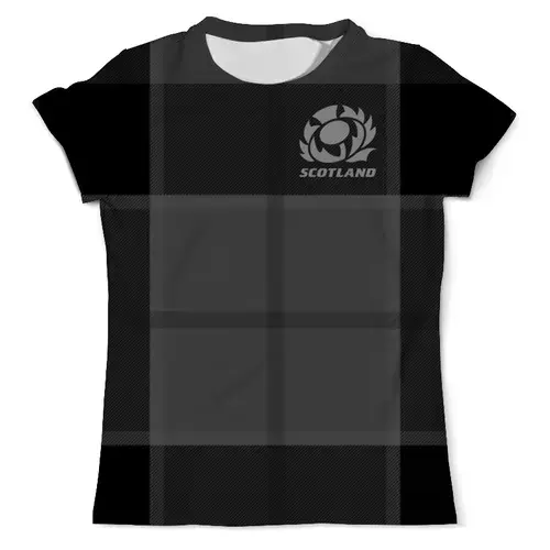 Заказать мужскую футболку в Москве. Футболка с полной запечаткой (мужская) Шотландия регби от rugby - готовые дизайны и нанесение принтов.