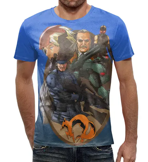 Заказать мужскую футболку в Москве. Футболка с полной запечаткой (мужская) Metal Gear Solid  от T-shirt print  - готовые дизайны и нанесение принтов.