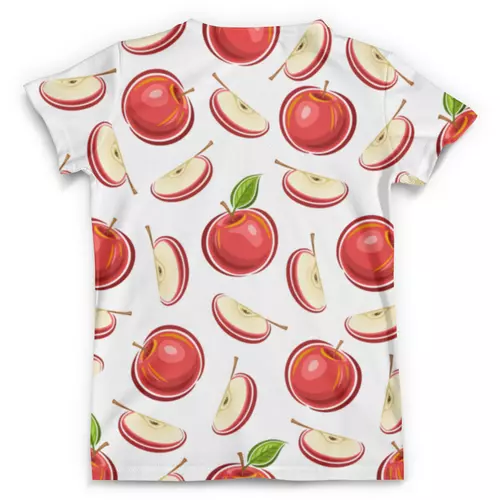 Заказать мужскую футболку в Москве. Футболка с полной запечаткой (мужская) Красные яблочки от skynatural - готовые дизайны и нанесение принтов.