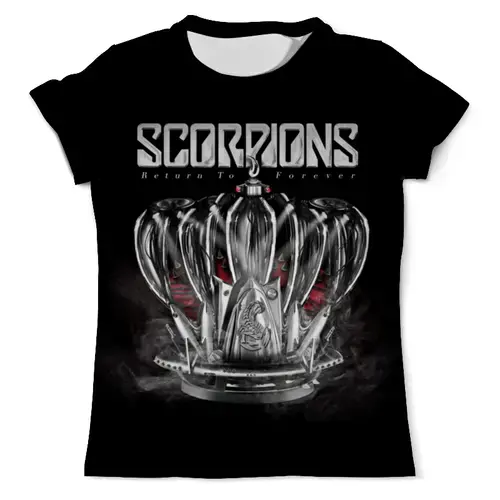 Заказать мужскую футболку в Москве. Футболка с полной запечаткой (мужская) Scorpions Band от Leichenwagen - готовые дизайны и нанесение принтов.