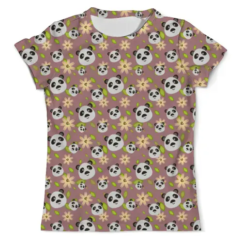 Заказать мужскую футболку в Москве. Футболка с полной запечаткой (мужская) Панды от T-shirt print  - готовые дизайны и нанесение принтов.