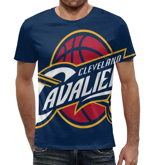 Заказать мужскую футболку в Москве. Футболка с полной запечаткой (мужская) Cleveland Cavaliers от Broadway music - готовые дизайны и нанесение принтов.