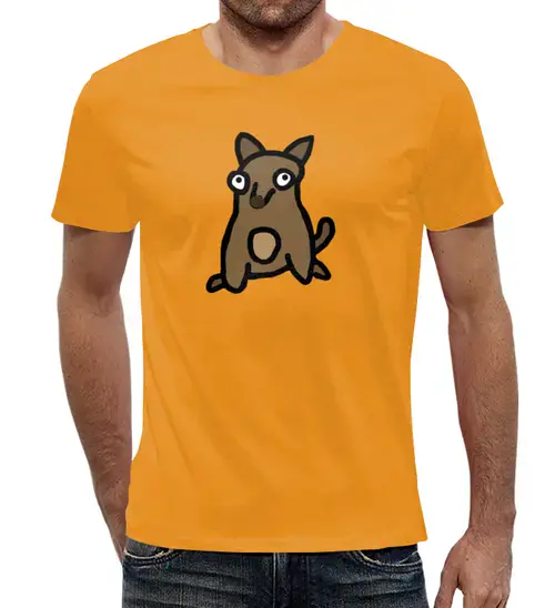 Заказать мужскую футболку в Москве. Футболка с полной запечаткой (мужская) собачка от Rafflostart Karle - готовые дизайны и нанесение принтов.