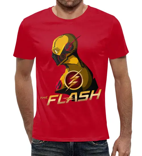 Заказать мужскую футболку в Москве. Футболка с полной запечаткой (мужская) Flash  от T-shirt print  - готовые дизайны и нанесение принтов.