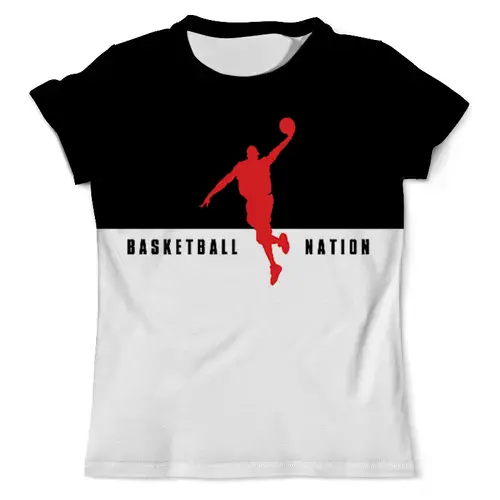 Заказать мужскую футболку в Москве. Футболка с полной запечаткой (мужская) Basketball nation от Panic - готовые дизайны и нанесение принтов.