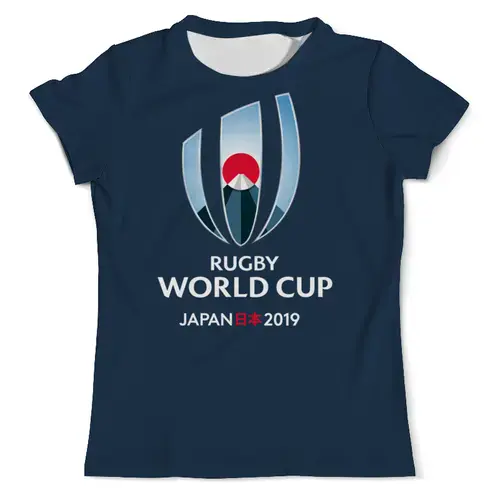 Заказать мужскую футболку в Москве. Футболка с полной запечаткой (мужская) Кубок Мира по регби в Японии от rugby - готовые дизайны и нанесение принтов.