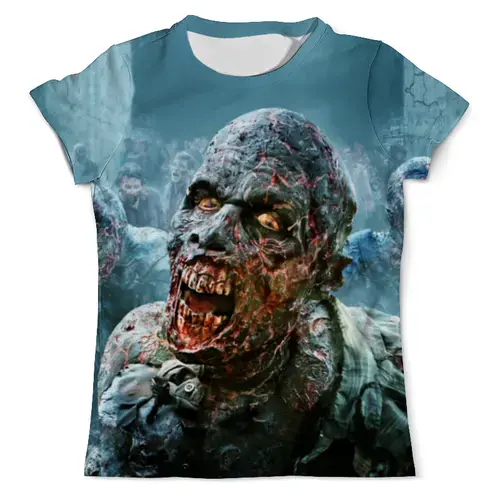 Заказать мужскую футболку в Москве. Футболка с полной запечаткой (мужская) Zombie Ice от balden - готовые дизайны и нанесение принтов.