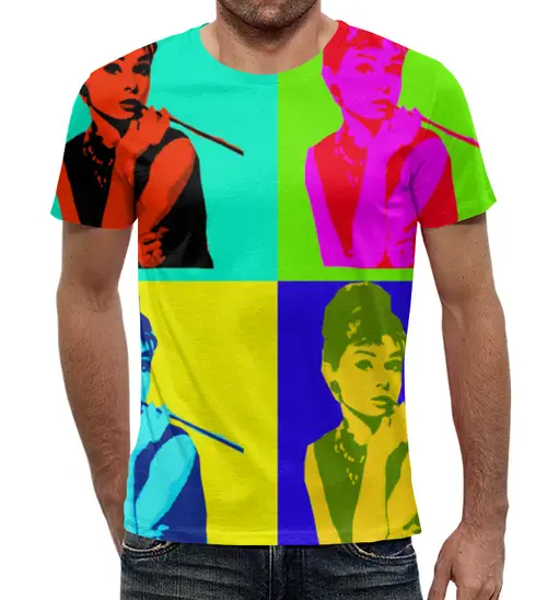 Заказать мужскую футболку в Москве. Футболка с полной запечаткой (мужская) Энди Уорхол от Александр - готовые дизайны и нанесение принтов.