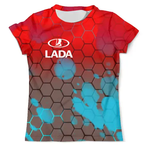 Заказать мужскую футболку в Москве. Футболка с полной запечаткой (мужская) Авто Lada от THE_NISE  - готовые дизайны и нанесение принтов.