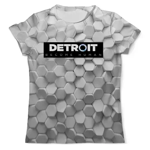 Заказать мужскую футболку в Москве. Футболка с полной запечаткой (мужская) Detroit become human от THE_NISE  - готовые дизайны и нанесение принтов.