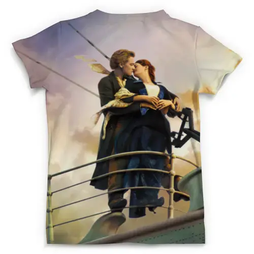 Заказать мужскую футболку в Москве. Футболка с полной запечаткой (мужская) Титаник от skynatural - готовые дизайны и нанесение принтов.