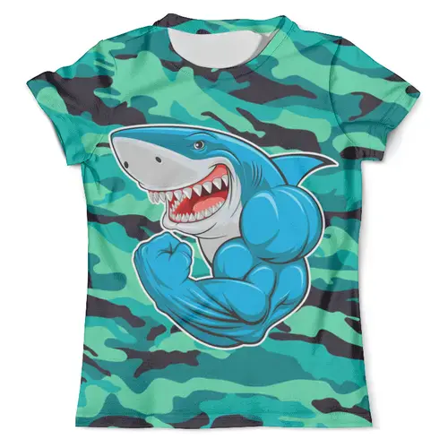 Заказать мужскую футболку в Москве. Футболка с полной запечаткой (мужская) Sharks от balden - готовые дизайны и нанесение принтов.