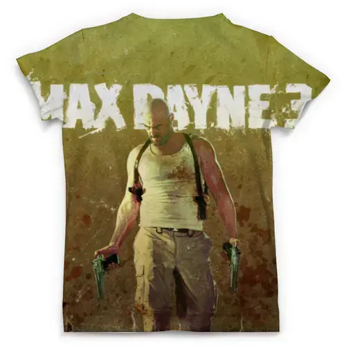 Заказать мужскую футболку в Москве. Футболка с полной запечаткой (мужская) Макс Пейн от Just Paul - готовые дизайны и нанесение принтов.