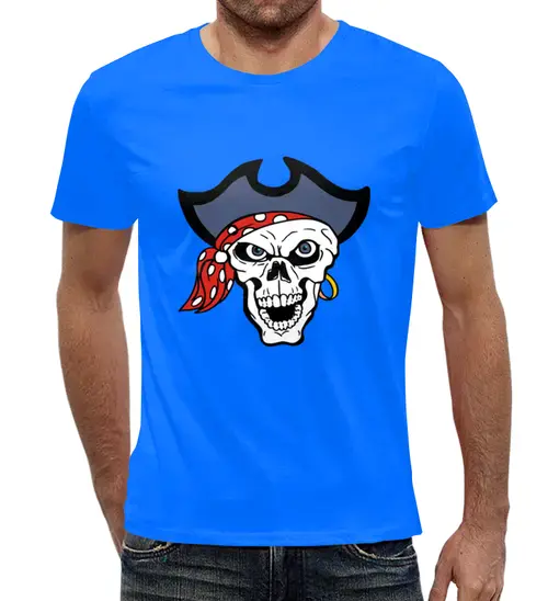 Заказать мужскую футболку в Москве. Футболка с полной запечаткой (мужская) Пират от THE_NISE  - готовые дизайны и нанесение принтов.