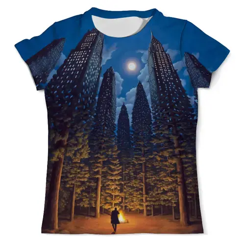 Заказать мужскую футболку в Москве. Футболка с полной запечаткой (мужская) City Forest от balden - готовые дизайны и нанесение принтов.