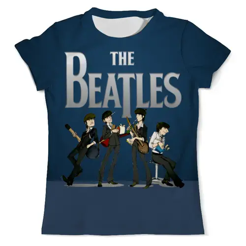 Заказать мужскую футболку в Москве. Футболка с полной запечаткой (мужская) The Beatles  (1) от ПРИНТЫ ПЕЧАТЬ  - готовые дизайны и нанесение принтов.
