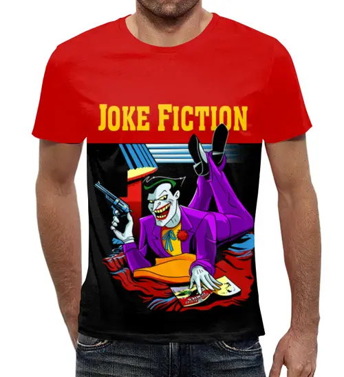 Заказать мужскую футболку в Москве. Футболка с полной запечаткой (мужская) Джокер от T-shirt print  - готовые дизайны и нанесение принтов.
