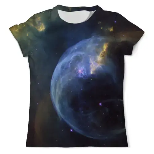 Заказать мужскую футболку в Москве. Футболка с полной запечаткой (мужская) The Bubble Nebula от The Spaceway  - готовые дизайны и нанесение принтов.