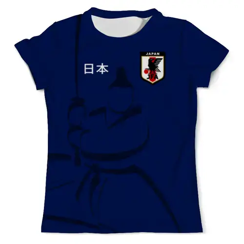 Заказать мужскую футболку в Москве. Футболка с полной запечаткой (мужская) Сборная Японии от geekbox - готовые дизайны и нанесение принтов.